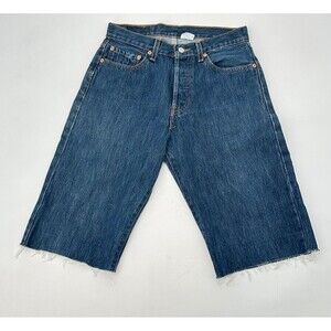 Vintage 90's Women's Levi's 501  Denim Jean Shorts Size 29 curt off raw hem